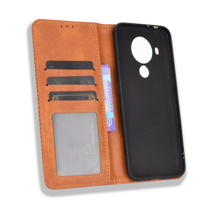 Magnetic Vintage Style Wallet Stand Phone Case Cover for Nokia 5.4
