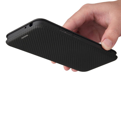 Carbon Fiber Texture Stand Cover for Nokia 5.4 Auto-absorbed Leather Case