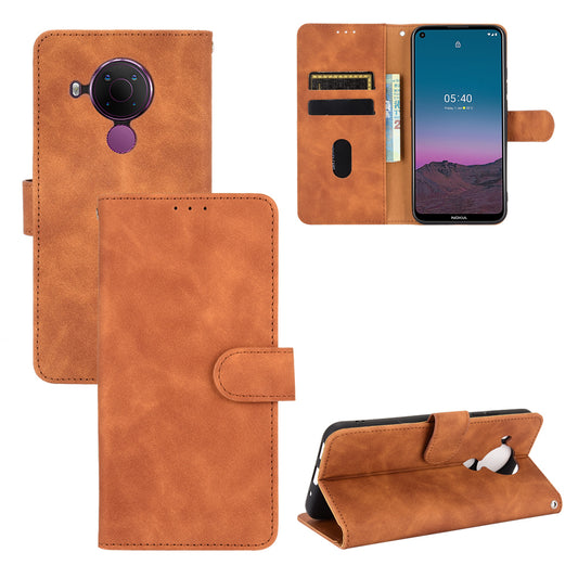 Skin-touch Protective Leather Flip Shell for Nokia 5.4 Wallet Stand Cover