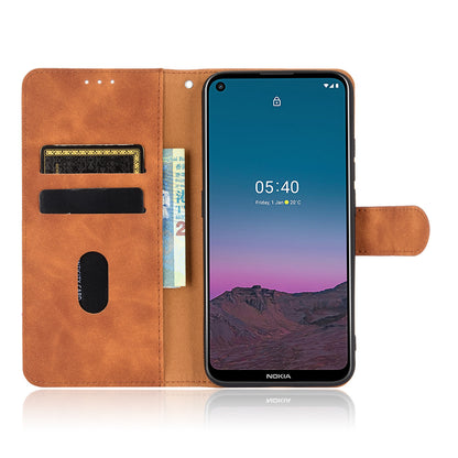 Skin-touch Protective Leather Flip Shell for Nokia 5.4 Wallet Stand Cover