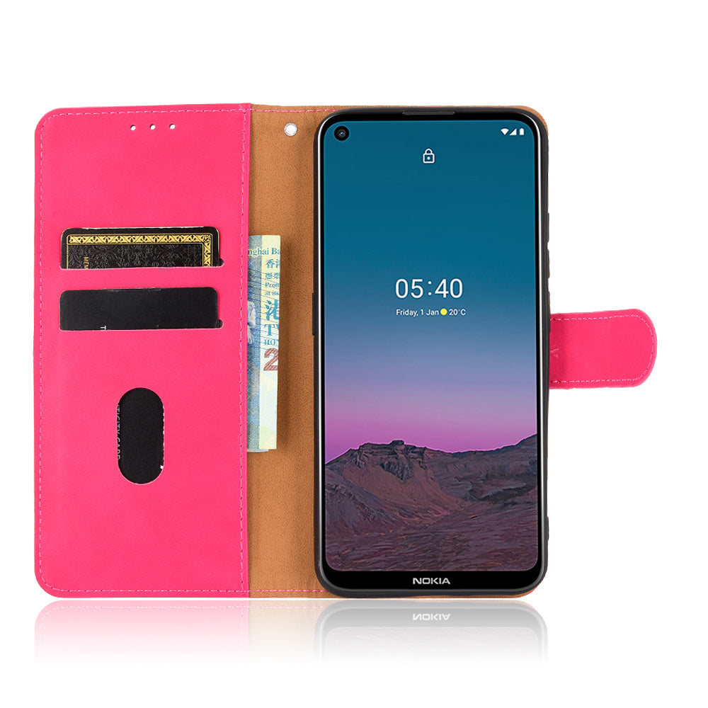 Skin-touch Protective Leather Flip Shell for Nokia 5.4 Wallet Stand Cover