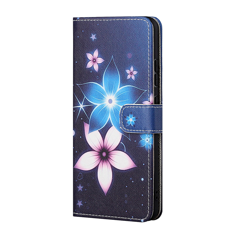 Pattern Printing for Nokia 5.4 Cross Texture Leather Wallet Case with Lanyard
