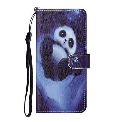 Pattern Printing for Nokia 5.4 Cross Texture Leather Wallet Case with Lanyard