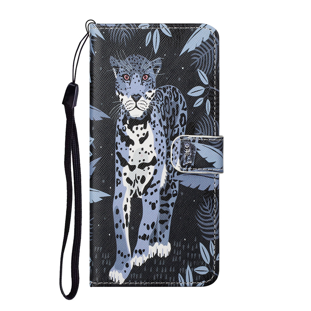 Pattern Printing for Nokia 5.4 Cross Texture Leather Wallet Case with Lanyard