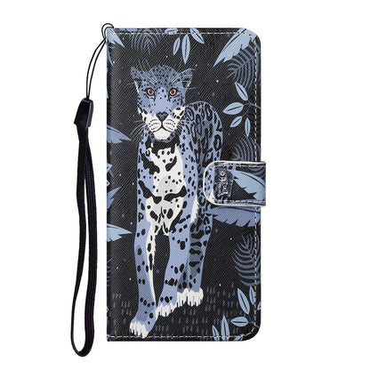Pattern Printing for Nokia 5.4 Cross Texture Leather Wallet Case with Lanyard