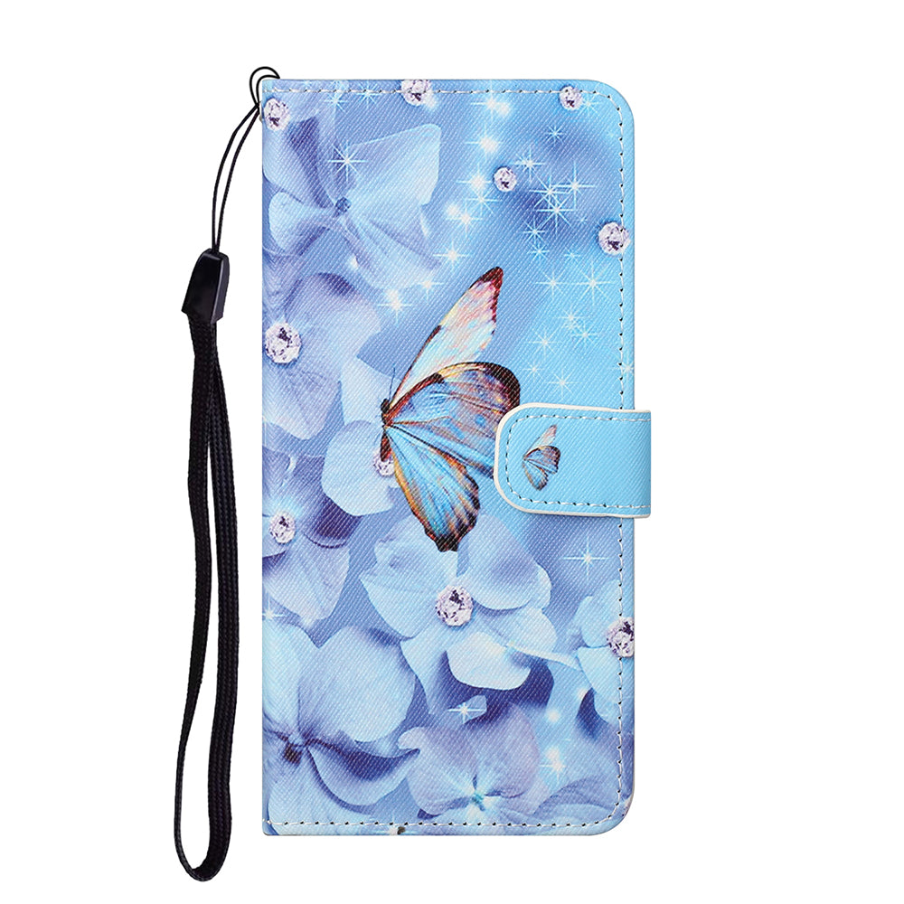 Pattern Printing for Nokia 5.4 Cross Texture Leather Wallet Case with Lanyard
