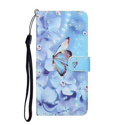 Pattern Printing for Nokia 5.4 Cross Texture Leather Wallet Case with Lanyard