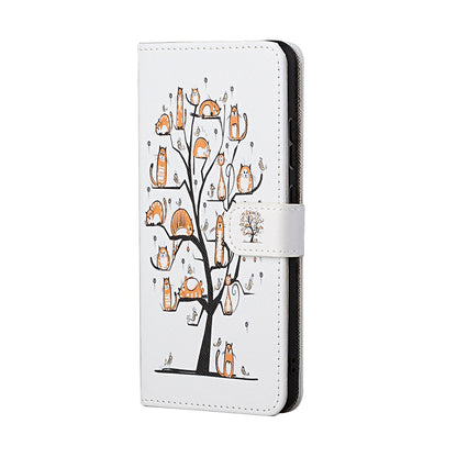 Pattern Printing for Nokia 5.4 Cross Texture Leather Wallet Case with Lanyard