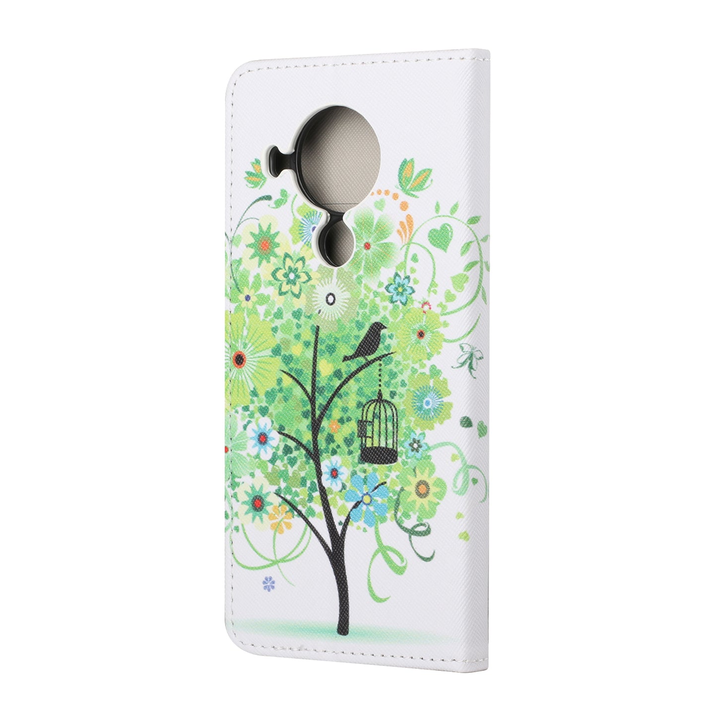 Pattern Printing Cross Texture Leather Shell for Nokia 5.4 Wallet Stand Case