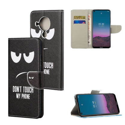 Pattern Printing Cross Texture Leather Shell for Nokia 5.4 Wallet Stand Case