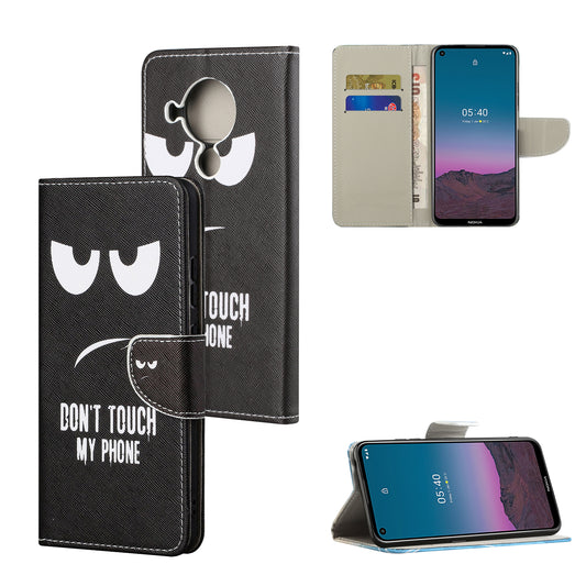 Pattern Printing Cross Texture Leather Shell for Nokia 5.4 Wallet Stand Case
