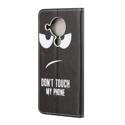 Pattern Printing Cross Texture Leather Shell for Nokia 5.4 Wallet Stand Case