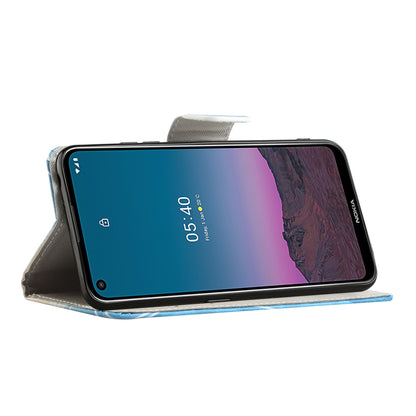 Pattern Printing Cross Texture Leather Shell for Nokia 5.4 Wallet Stand Case