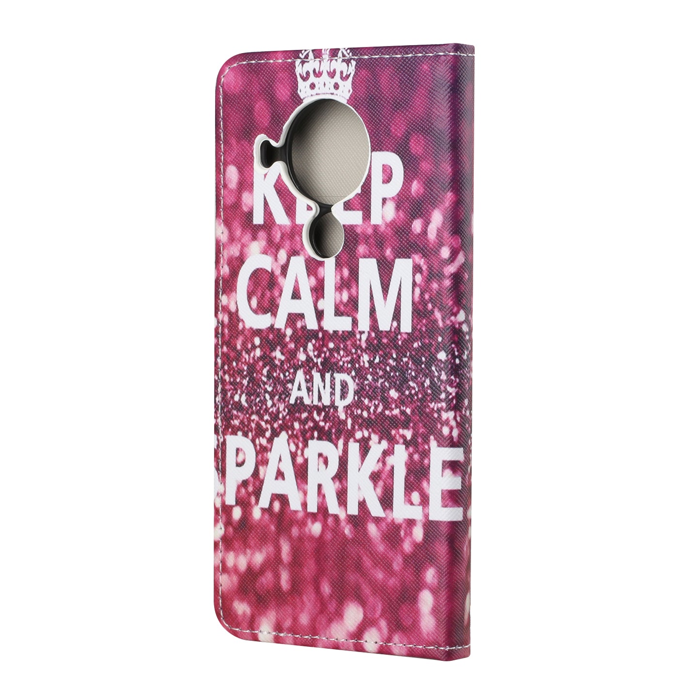 Pattern Printing Cross Texture Leather Shell for Nokia 5.4 Wallet Stand Case