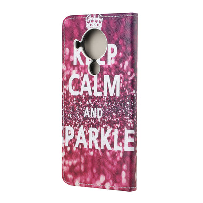 Pattern Printing Cross Texture Leather Shell for Nokia 5.4 Wallet Stand Case