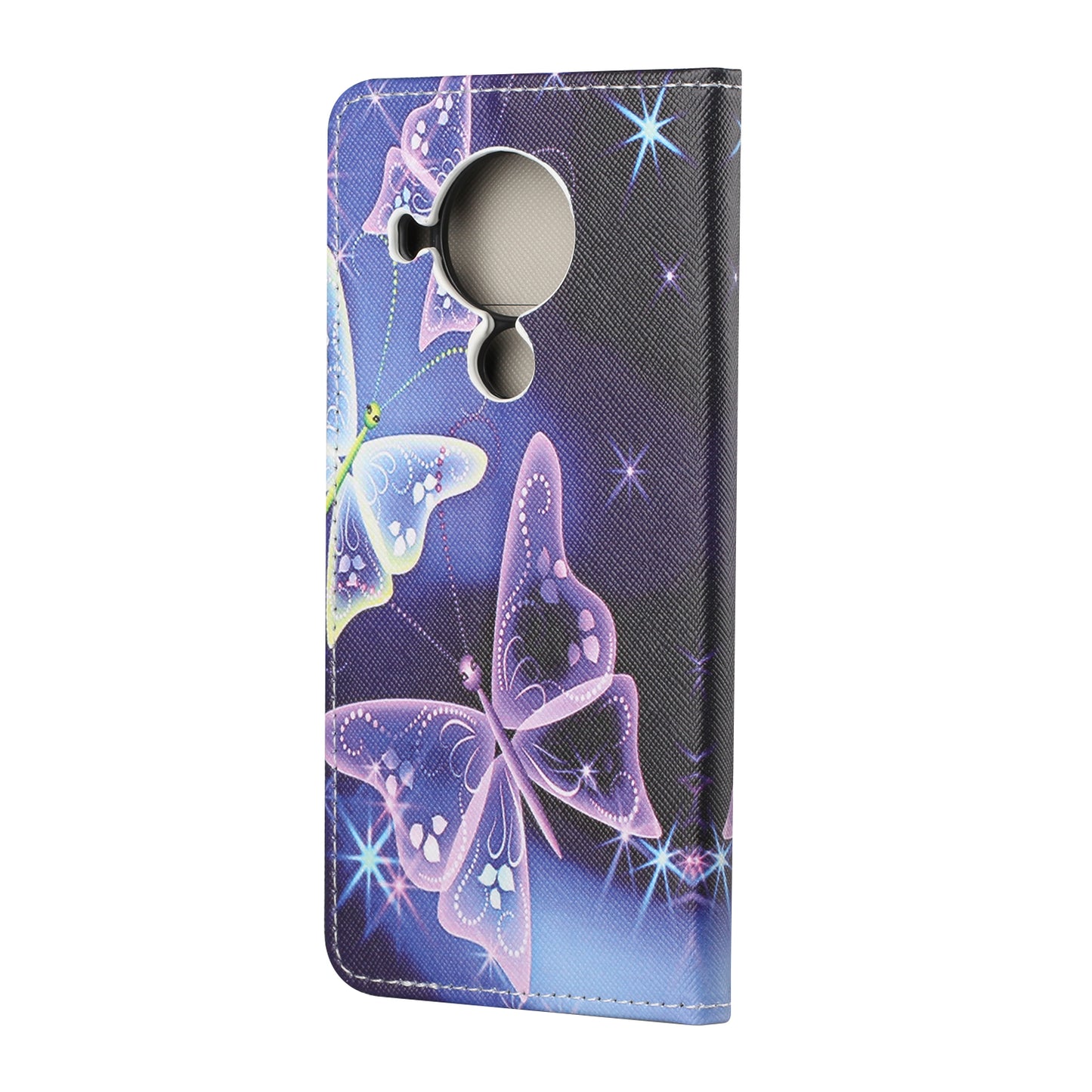 Pattern Printing Cross Texture Leather Shell for Nokia 5.4 Wallet Stand Case
