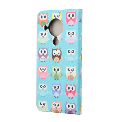 Pattern Printing Cross Texture Leather Shell for Nokia 5.4 Wallet Stand Case