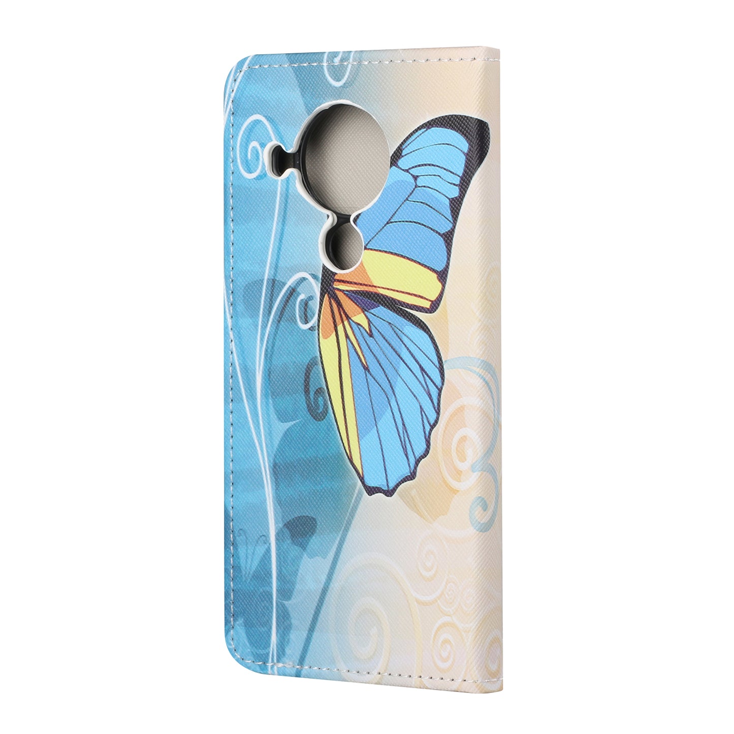 Pattern Printing Cross Texture Leather Shell for Nokia 5.4 Wallet Stand Case