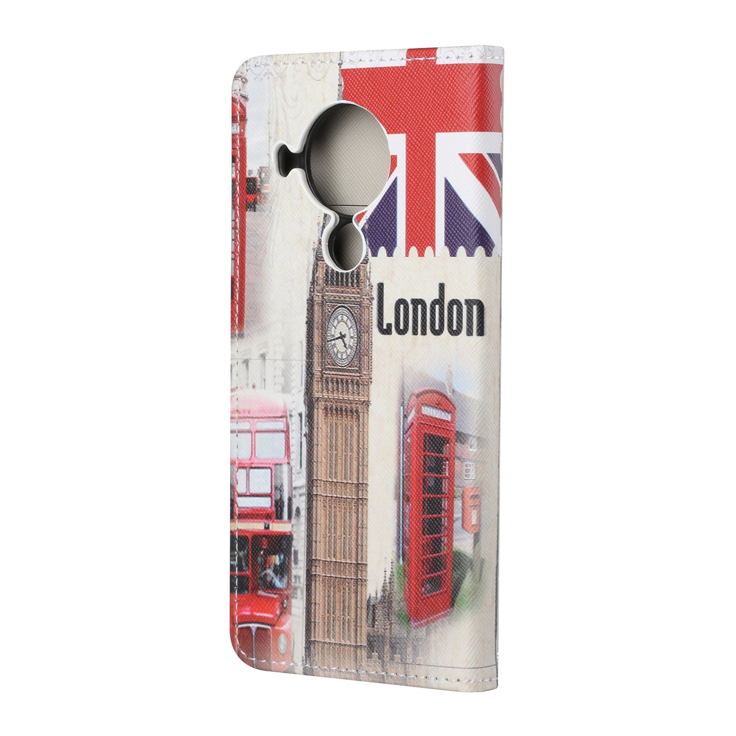 Pattern Printing Cross Texture Leather Shell for Nokia 5.4 Wallet Stand Case