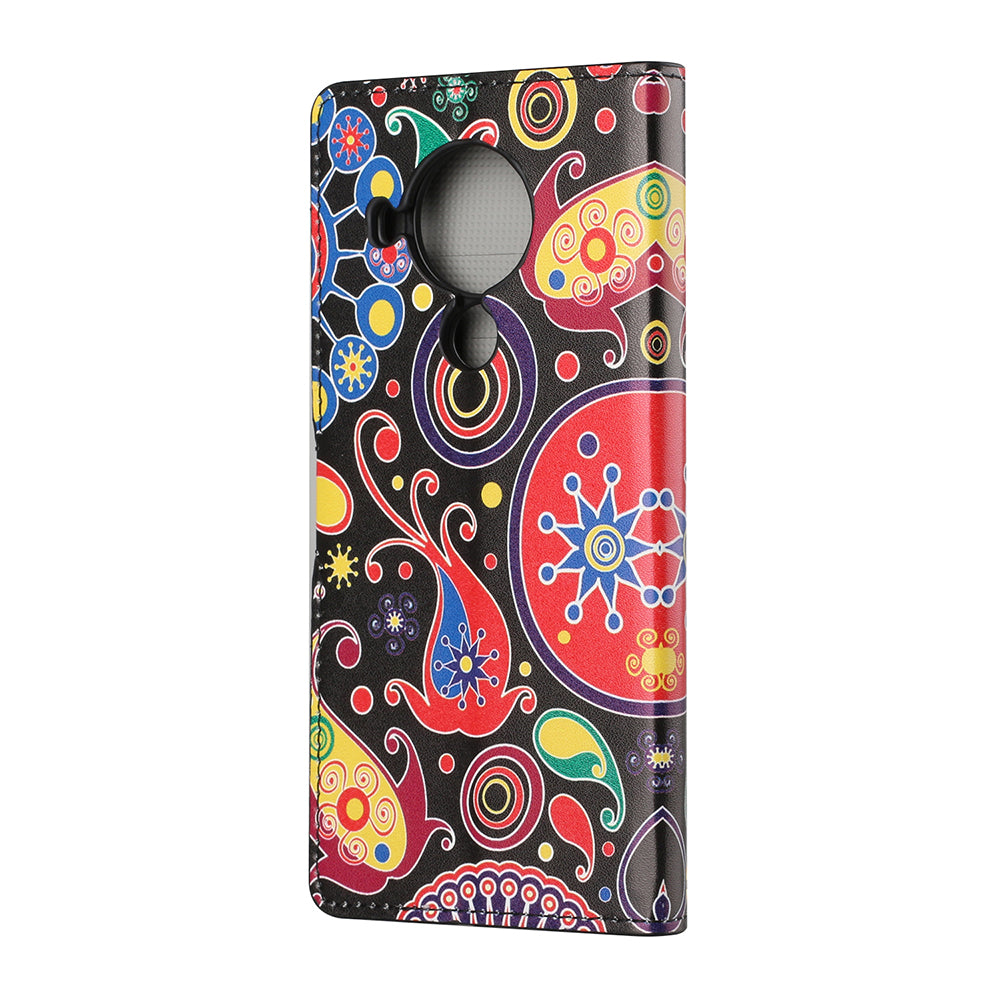Protective Cover for Nokia 5.4 Wallet Pattern Printing Leather Phone Shell