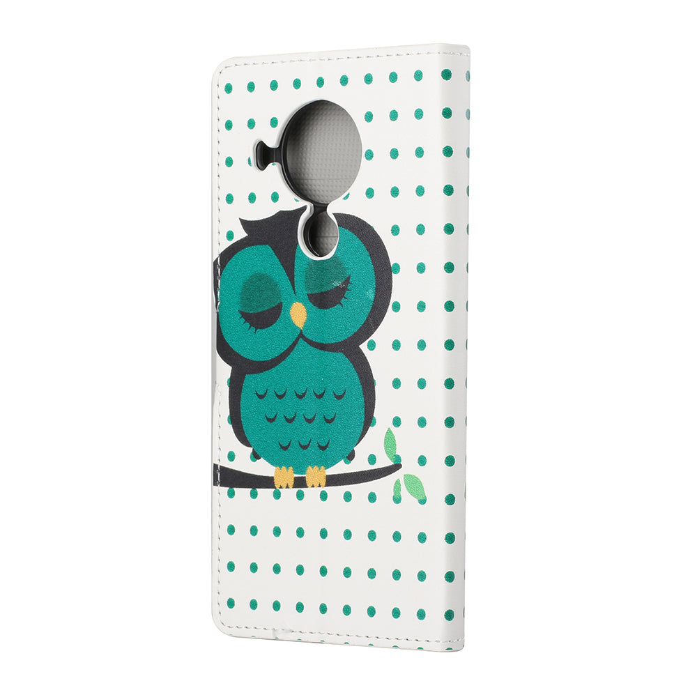 Protective Cover for Nokia 5.4 Wallet Pattern Printing Leather Phone Shell