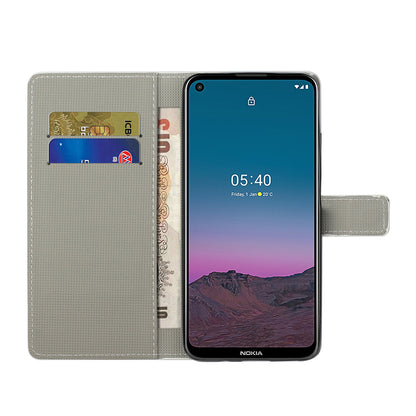 Protective Cover for Nokia 5.4 Wallet Pattern Printing Leather Phone Shell