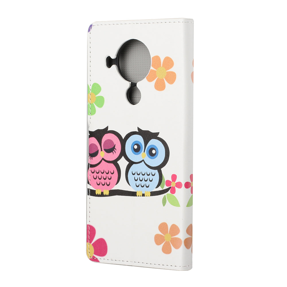 Protective Cover for Nokia 5.4 Wallet Pattern Printing Leather Phone Shell