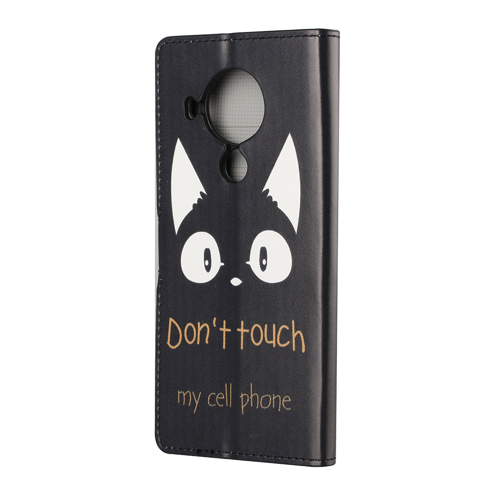 Protective Cover for Nokia 5.4 Wallet Pattern Printing Leather Phone Shell