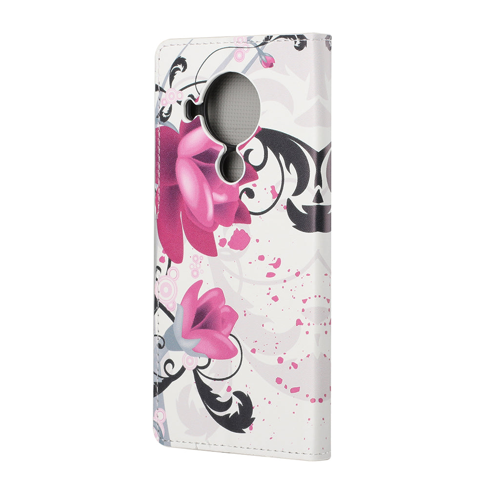 Protective Cover for Nokia 5.4 Wallet Pattern Printing Leather Phone Shell
