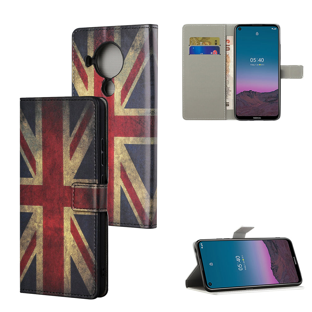 Protective Cover for Nokia 5.4 Wallet Pattern Printing Leather Phone Shell