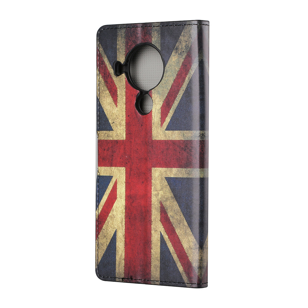 Protective Cover for Nokia 5.4 Wallet Pattern Printing Leather Phone Shell