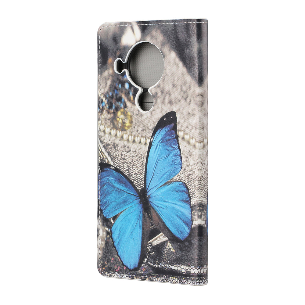Protective Cover for Nokia 5.4 Wallet Pattern Printing Leather Phone Shell