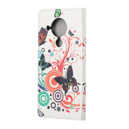 Protective Cover for Nokia 5.4 Wallet Pattern Printing Leather Phone Shell