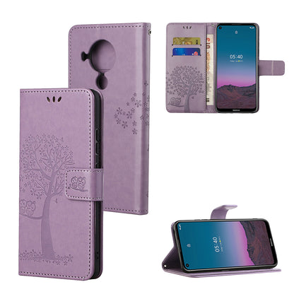 Owl Pattern Printing Design Leather Wallet Phone Cover for Nokia 5.4