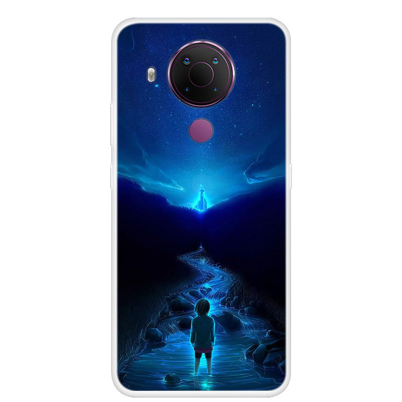 Starry Sky Pattern Printing Series Soft TPU Phone Case for Nokia 5.4