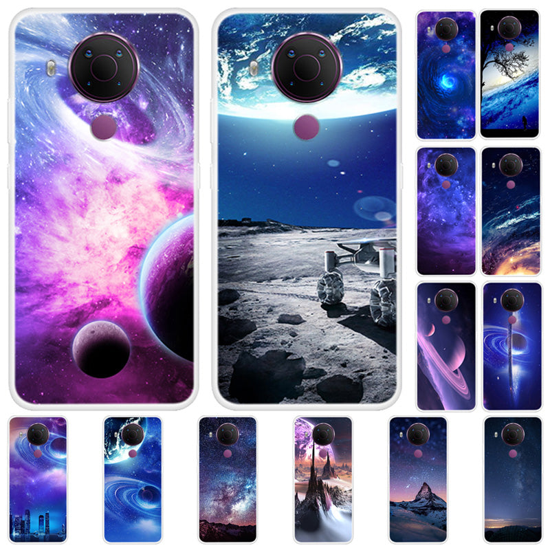 Starry Sky Pattern Printing Series Soft TPU Phone Case for Nokia 5.4