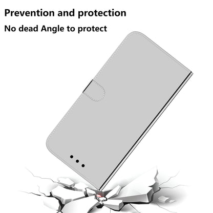 Wallet Design Mirror-like Surface Leather Stand Case with Wrist Strap for Nokia 5.4
