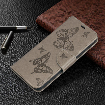 Magnetic Clasp Butterfly Imprinting Leather Wallet Case for Nokia 5.4