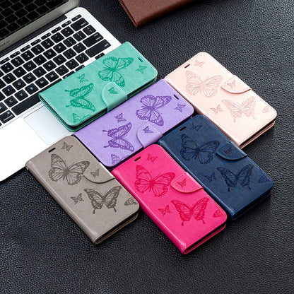 Magnetic Clasp Butterfly Imprinting Leather Wallet Case for Nokia 5.4