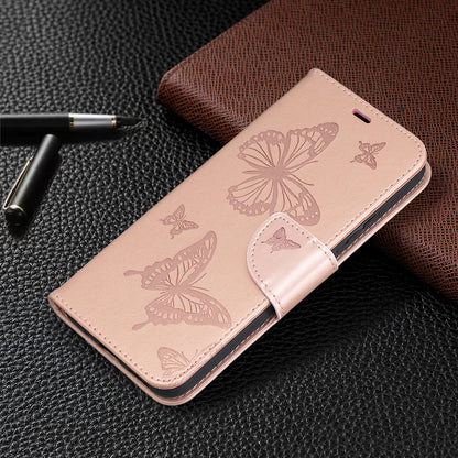 Magnetic Clasp Butterfly Imprinting Leather Wallet Case for Nokia 5.4