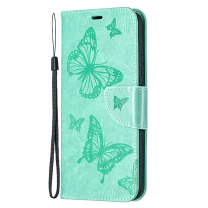 Magnetic Clasp Butterfly Imprinting Leather Wallet Case for Nokia 5.4