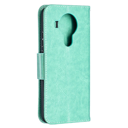 Magnetic Clasp Butterfly Imprinting Leather Wallet Case for Nokia 5.4