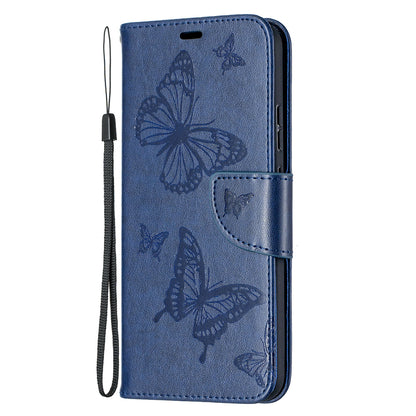 Magnetic Clasp Butterfly Imprinting Leather Wallet Case for Nokia 5.4