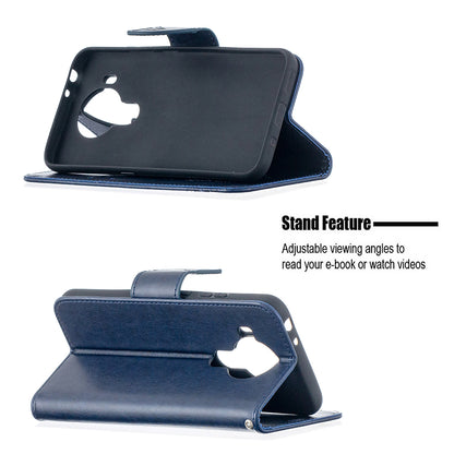 Magnetic Clasp Butterfly Imprinting Leather Wallet Case for Nokia 5.4