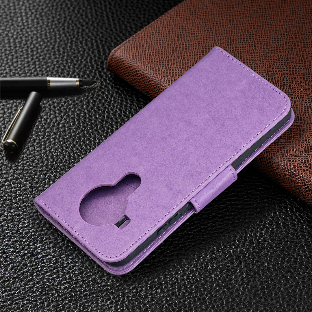 Magnetic Clasp Butterfly Imprinting Leather Wallet Case for Nokia 5.4