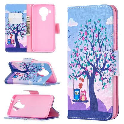 Wallet Stand Design Pattern Printing Leather Case for Nokia 5.4