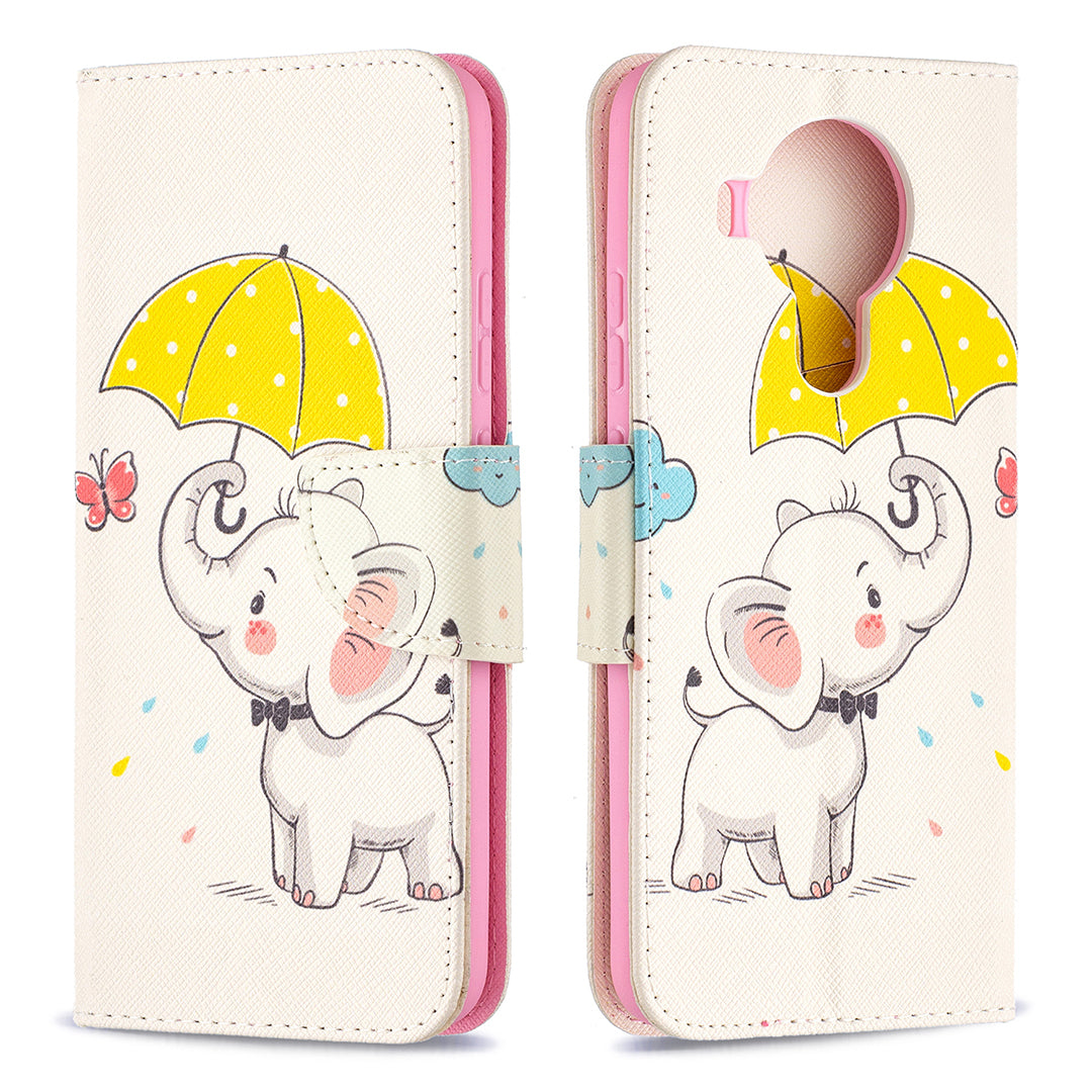 Wallet Stand Design Pattern Printing Leather Case for Nokia 5.4