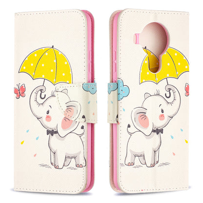 Wallet Stand Design Pattern Printing Leather Case for Nokia 5.4