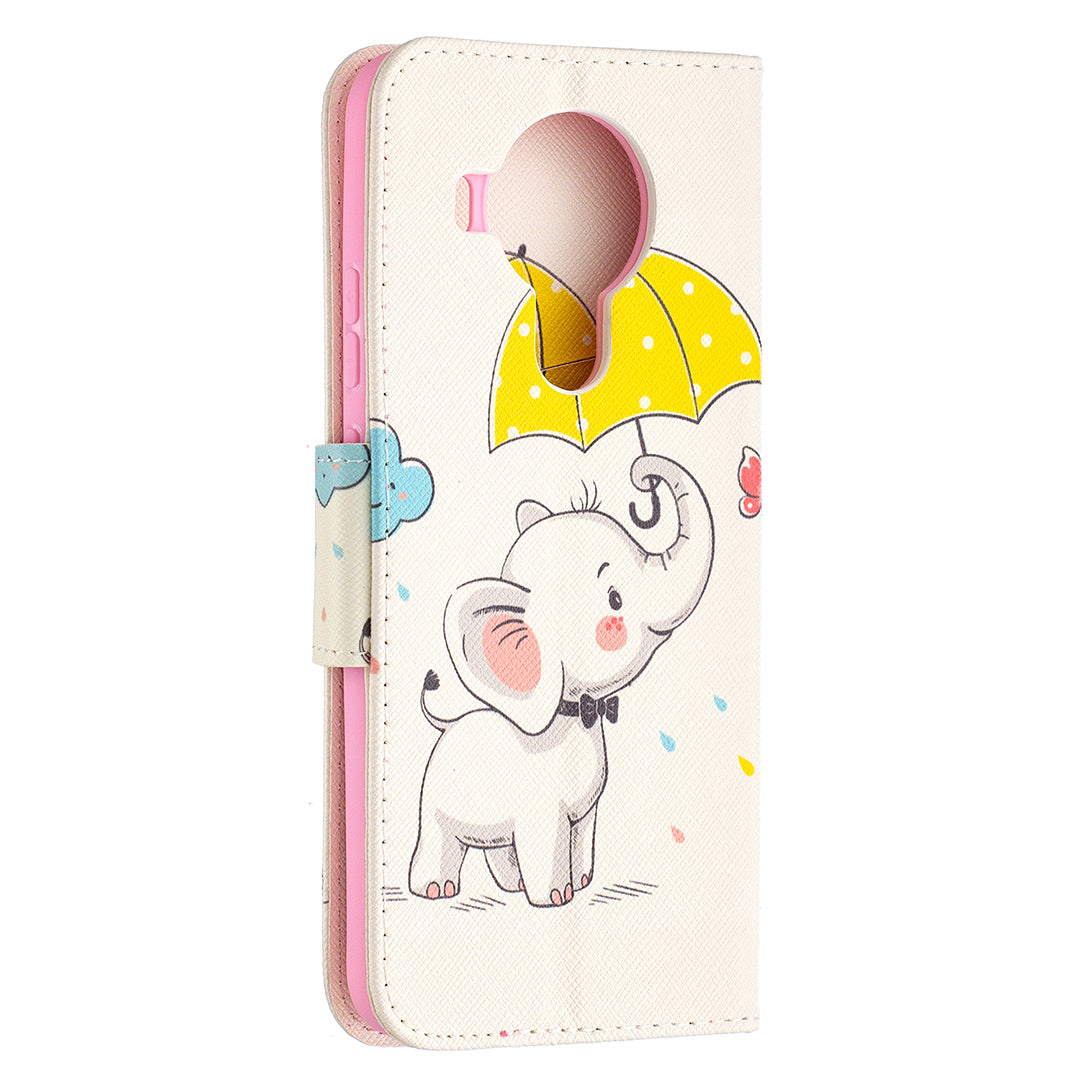 Wallet Stand Design Pattern Printing Leather Case for Nokia 5.4