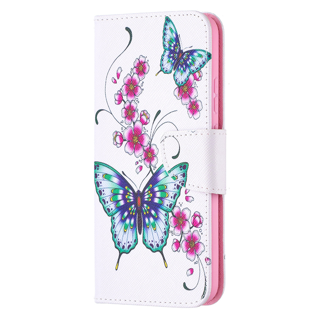 Wallet Stand Design Pattern Printing Leather Case for Nokia 5.4